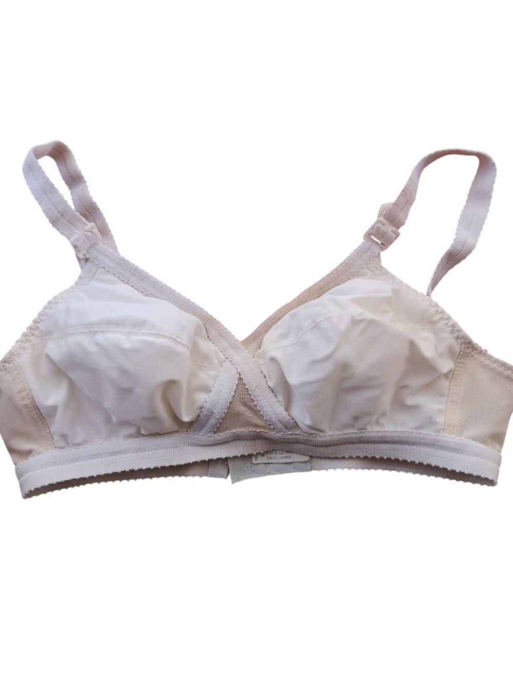 True Vintage Bra 34B 34 B JCPenney Ivory Soft Cup Bra Straps Hook Eye Closure